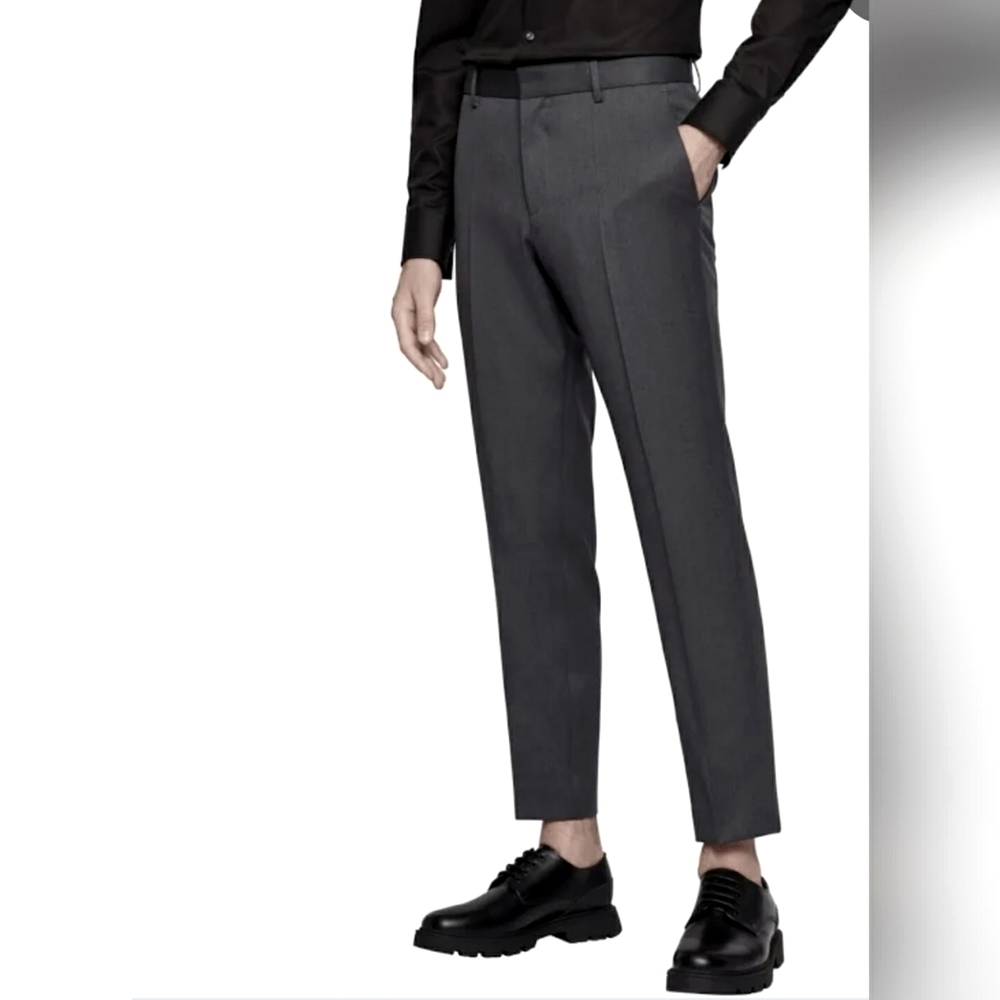 Hugo BOSS Men's Dieselstrasse 12 Flat Front Solid Slim Fit Dress Pants, Size 34R